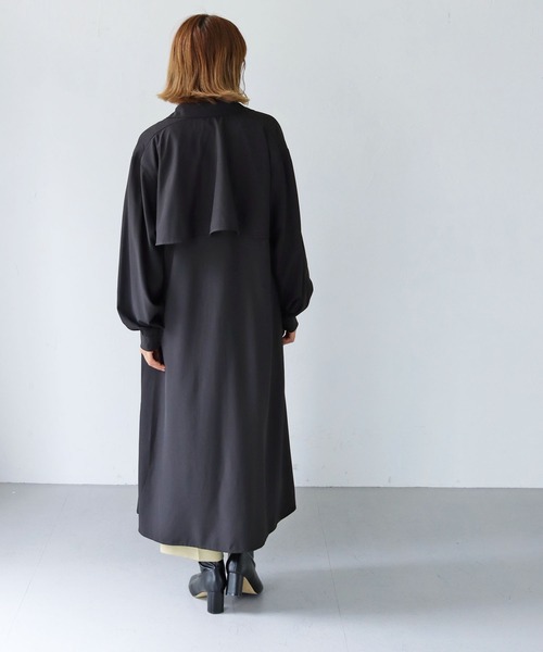 「HER CLOSET」 「SHE MO SHELLY」長袖ワンピース M ブラウン レディース_画像3