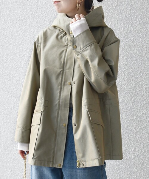 SHIPS any コート アウター any:「手洗い可能」シャンブレー テント