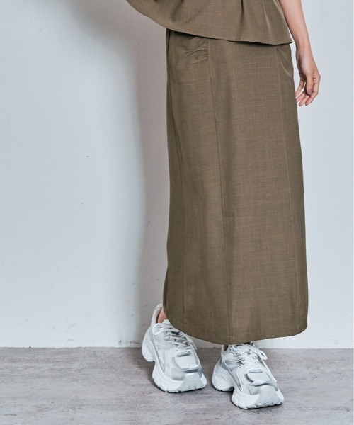 「W:Huku」 「maviru」タイトスカート M チャコール レディース_画像4