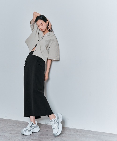 「W:Huku」 「maviru」タイトスカート M チャコール レディース_画像5