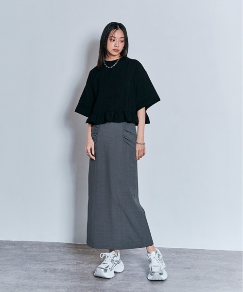 「W:Huku」 「maviru」タイトスカート M チャコール レディース_画像9