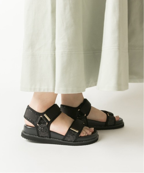 「RANDA」 フラットサンダル S シルバー レディース_画像3