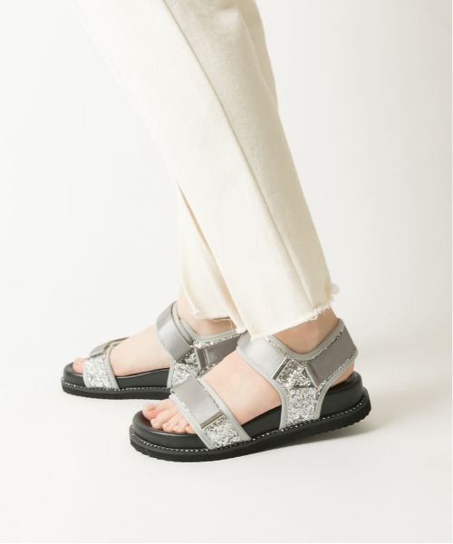 「RANDA」 フラットサンダル S シルバー レディース_画像7