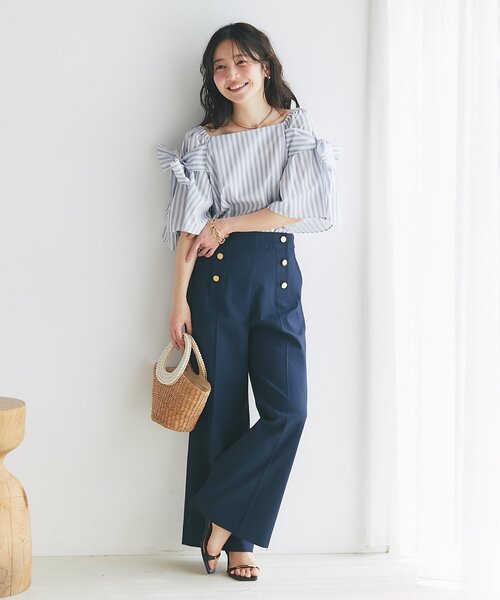 La boutique Bon Bon パフスリーブ 花柄ブラウス F Blooming girl 花柄で華やぐ | La boutique BonBon(ラブティック
