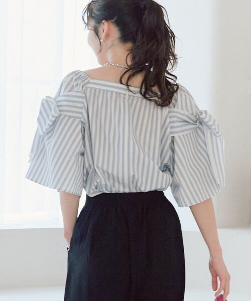 La boutique Bon Bon パフスリーブ 花柄ブラウス F Blooming girl 花柄で華やぐ | La boutique BonBon(ラブティック