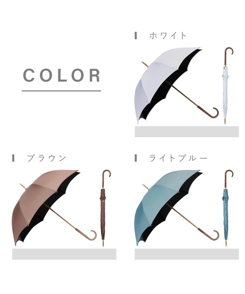 umbulatio 日傘 uvカット 傘 モクット UVブロック 長傘 55cm 晴雨兼用