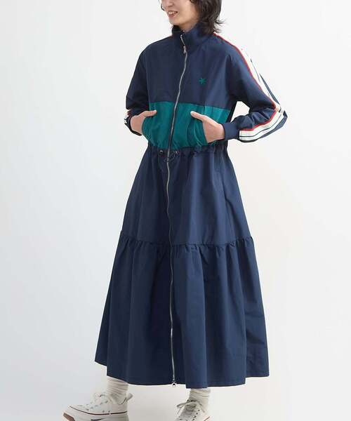 CONVERSE TOKYO ワンピース SIDE LINE TRACK TIERED DRESS : ZOZOTOWN