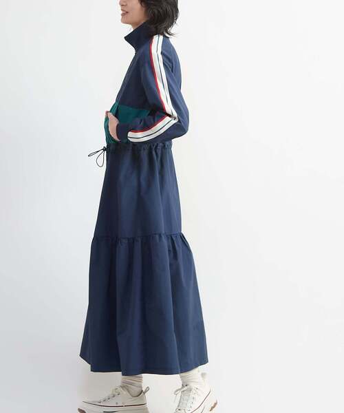 CONVERSE TOKYO ワンピース SIDE LINE TRACK TIERED DRESS : ZOZOTOWN