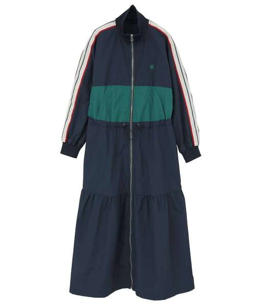CONVERSE TOKYO ワンピース SIDE LINE TRACK TIERED DRESS : ZOZOTOWN