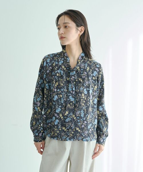 YECCA VECCA（イェッカヴェッカ） ブラウス シャツ ボタニカルフラワー