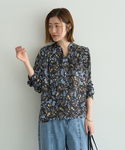 YECCA VECCA（イェッカヴェッカ） ブラウス シャツ ボタニカルフラワー