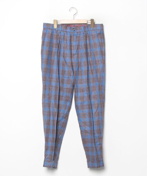 PT Torino チェック柄 スラックス 46 PT TORINO チェック柄パンツ 46 ブルー メンズ : ZOZOTOWN Yahoo!店