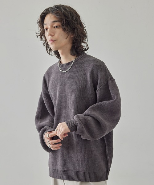 「JUNRED」 長袖ニット S ブルー メンズ_画像4