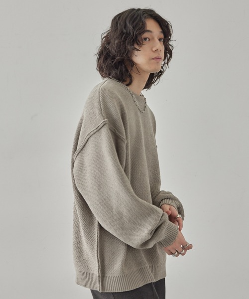 「JUNRED」 長袖ニット S ブルー メンズ_画像6