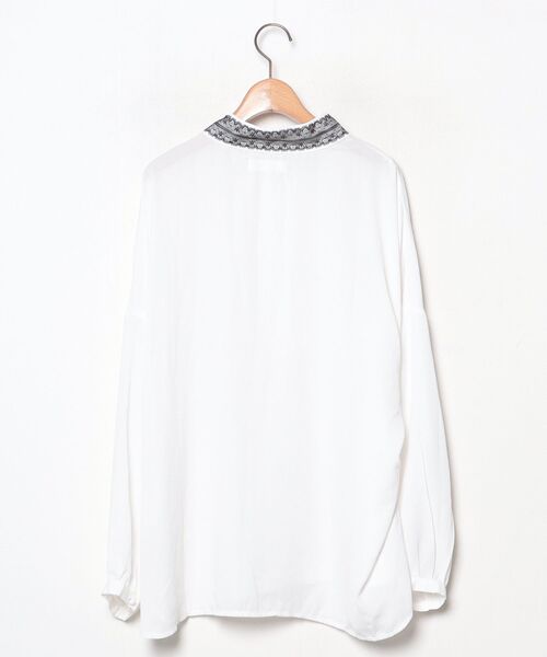 「antiqua」 「pattern torso」長袖ブラウス FREE オフホワイト レディース_画像2