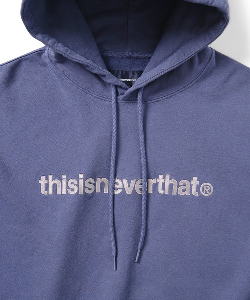 thisisneverthat ネイビー フーディ M thisisneverthat（ディスイズネバーザット） プルオーバーパーカー M