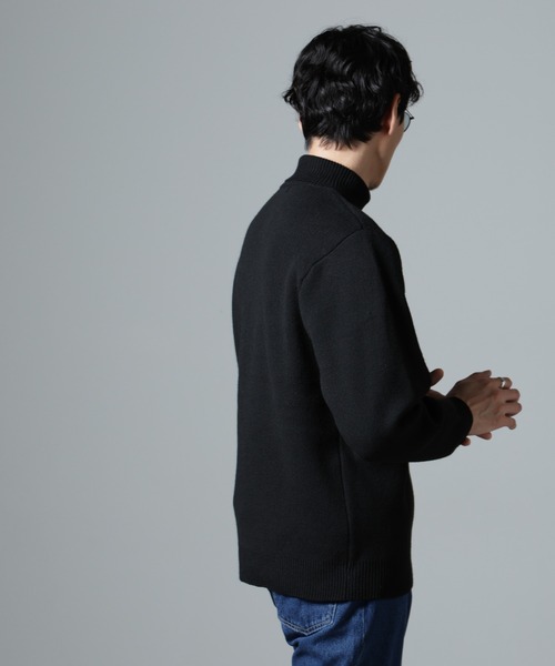 「NANO universe」 タートルネックニット S ネイビー メンズ (6/8)