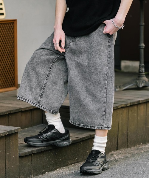 Rocky Monroe（ロッキーモンロー） ワイドパンツ ジーンズ ケミカル