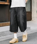 ワイドパンツ ジーンズ ケミカルウォッシュ オ...の詳細画像1