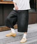 ワイドパンツ ジーンズ ケミカルウォッシュ オ...の詳細画像2
