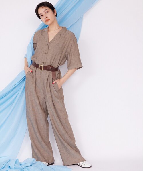 THE PAUSE オールインワン 「THE PAUSE」リネン混カイキンジャンプ