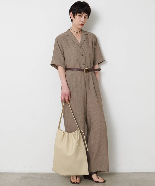 THE PAUSE オールインワン 「THE PAUSE」リネン混カイキンジャンプ