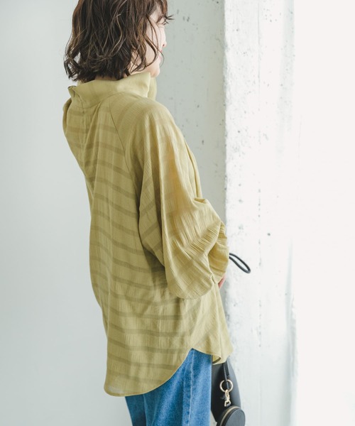 「ITEMS URBANRESEARCH」 長袖ブラウス FREE チャコールグレー レディース_画像5