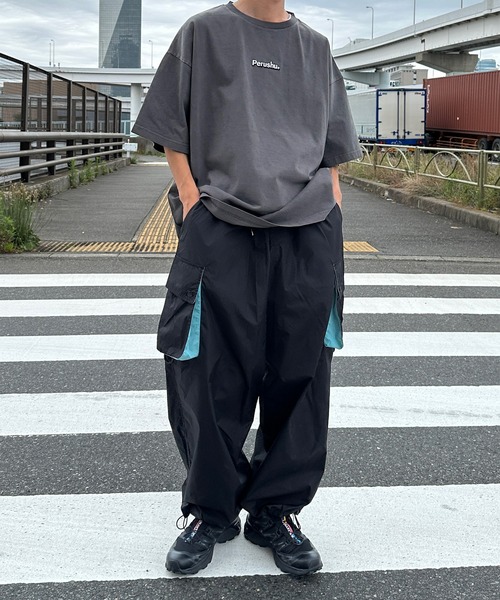 「Perushu」 カーゴパンツ SMALL ネイビー メンズ_画像2