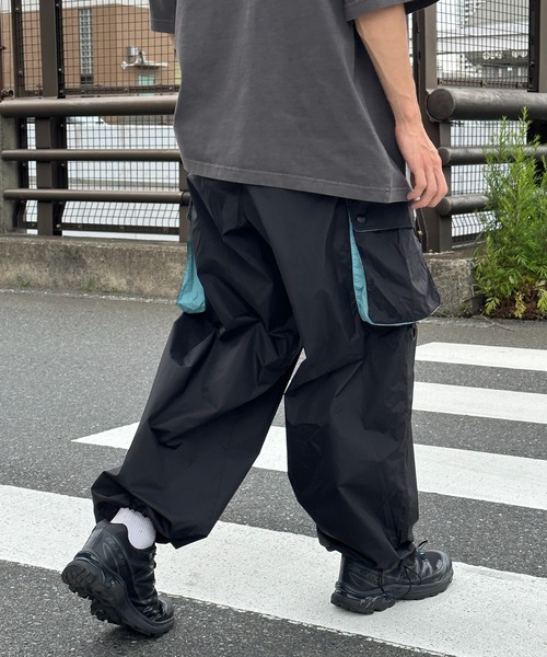 「Perushu」 カーゴパンツ SMALL ネイビー メンズ_画像4