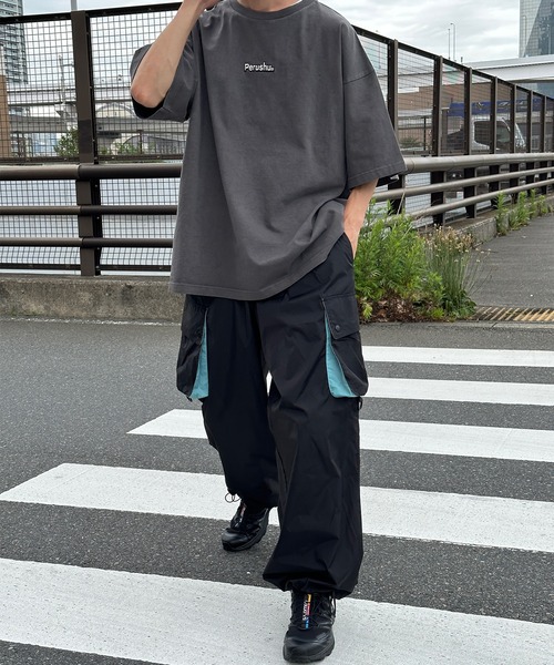 「Perushu」 カーゴパンツ SMALL ネイビー メンズ_画像5