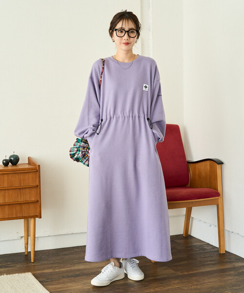 「FREAK'S STORE」 長袖ワンピース MEDIUM ネイビー レディースの画像