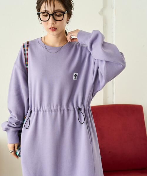 「FREAK'S STORE」 長袖ワンピース MEDIUM ネイビー レディースの画像