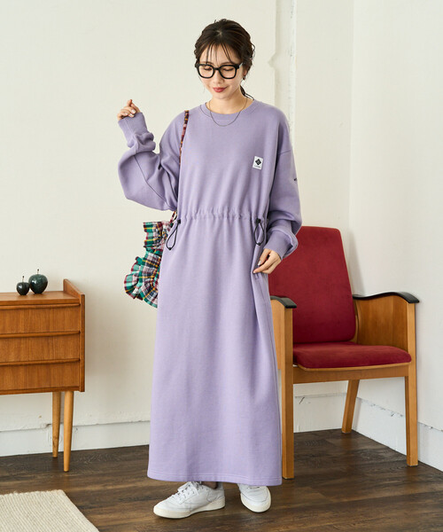 「FREAK'S STORE」 長袖ワンピース MEDIUM ネイビー レディースの画像