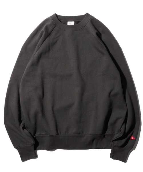 「Healthknit」 スウェットカットソー MEDIUM チャコールグレー メンズ_画像2