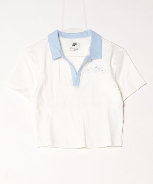 Nike ホワイト ポロシャツ S NIKE（ナイキ） ポロシャツ ポロ NSW クロップS/S トップ レディース