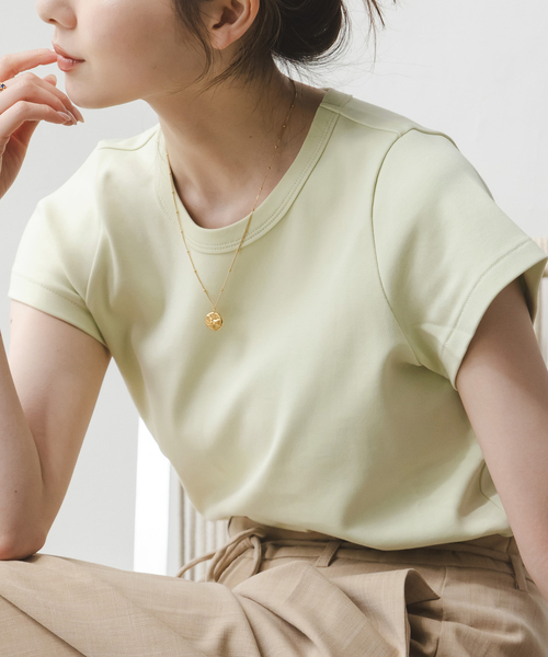 tシャツ 「追加・WEB限定カラー」スビンコットンスムースコンパクトTシャツ2 レディースの画像
