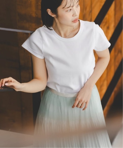tシャツ 「追加・WEB限定カラー」スビンコットンスムースコンパクトTシャツ2 レディースの画像