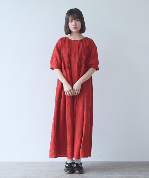 bulle de savon（ビュルデサボン） ワンピース 40/リネン pin tuck 