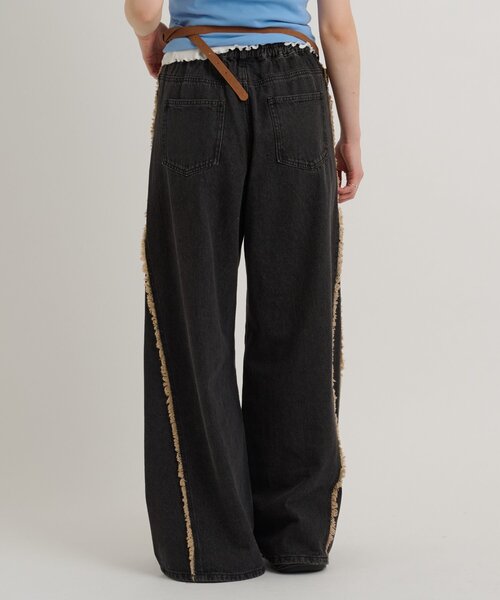 「w closet」 デニムパンツ MEDIUM ブラウン系その他 レディース_画像6