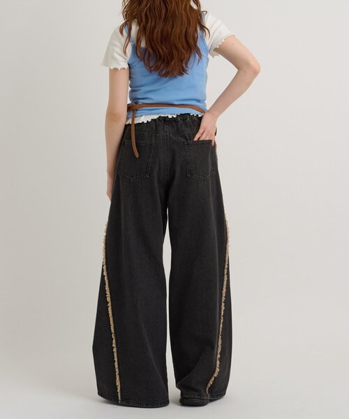 「w closet」 デニムパンツ MEDIUM ブラウン系その他 レディース_画像9