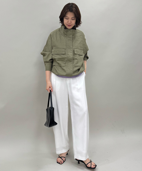 SLOBE IENA（スローブイエナ） コート アウター 綿麻スタンドブルゾン