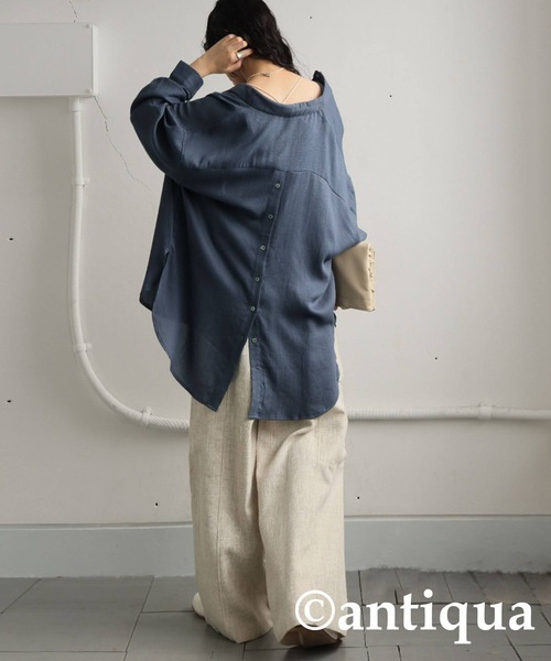 「antiqua」 長袖シャツ ONESIZE ホワイト レディース_画像6