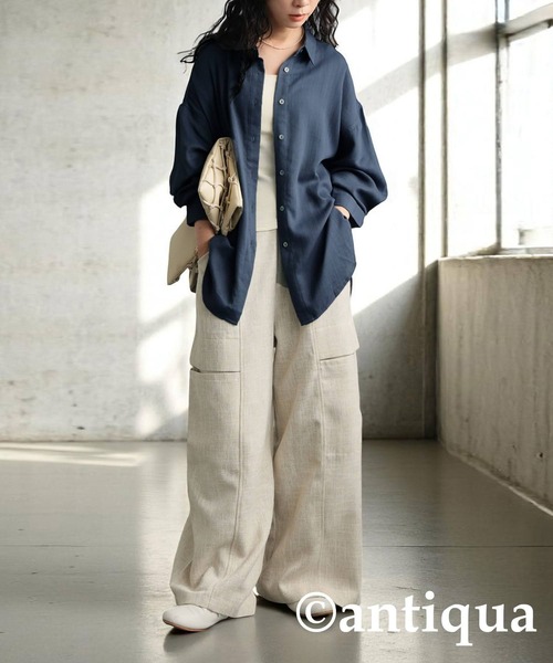 「antiqua」 長袖シャツ ONESIZE ホワイト レディース_画像7