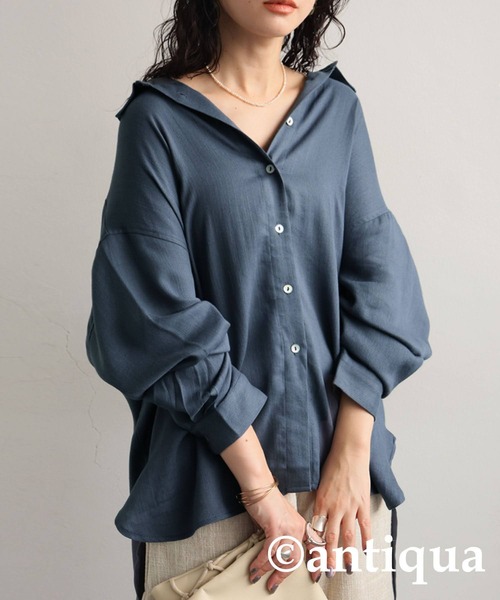 「antiqua」 長袖シャツ ONESIZE ホワイト レディース_画像9