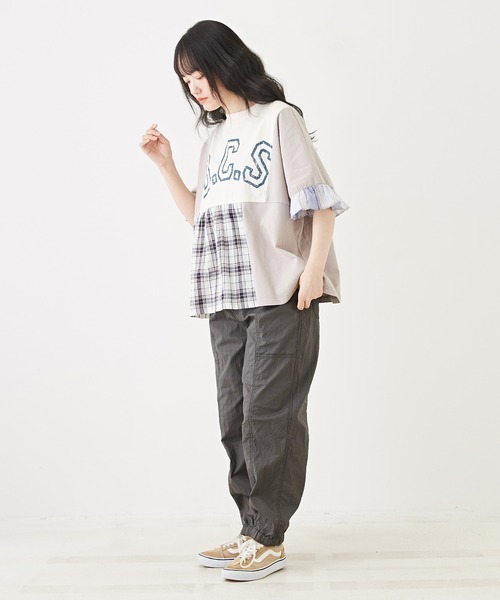 「CUBE SUGAR」 イージーパンツ M ブラウン レディース_画像6