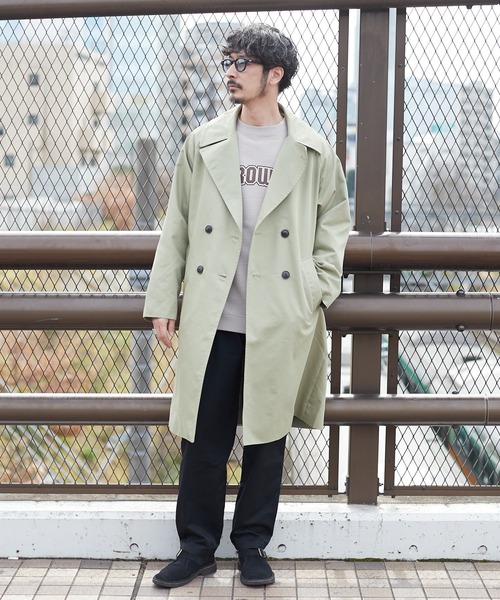 「CIAOPANIC」 トレンチコート LARGE ベージュ メンズ_画像7