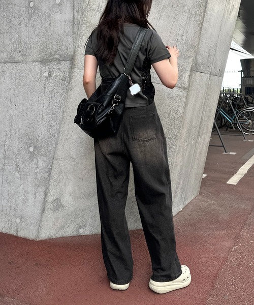 「apres jour mignon」 デニムパンツ MEDIUM インディゴブルー レディース_画像4