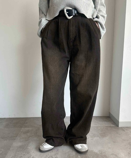 「apres jour mignon」 デニムパンツ MEDIUM インディゴブルー レディース_画像5