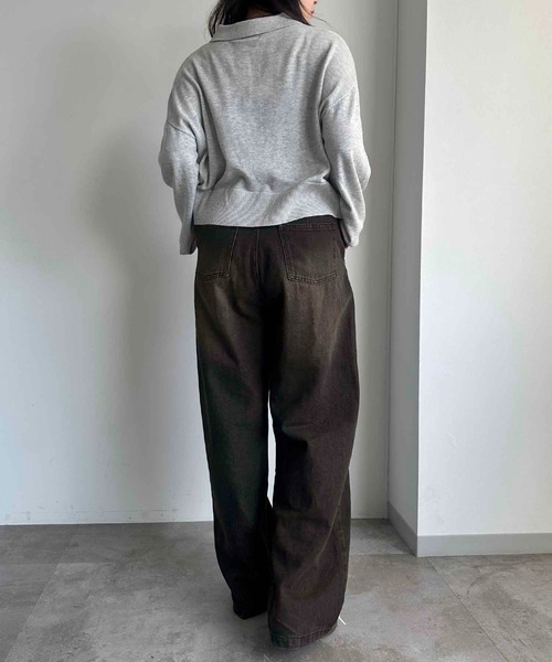 「apres jour mignon」 デニムパンツ MEDIUM インディゴブルー レディース_画像9