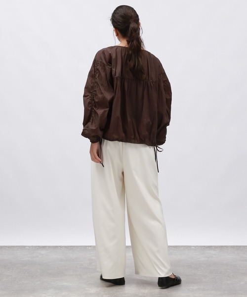 「LAKOLE」 ナイロンブルゾン MEDIUM ブラウン レディース_画像9